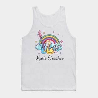 Music Teacher Cute boho Rainbow Tank Top